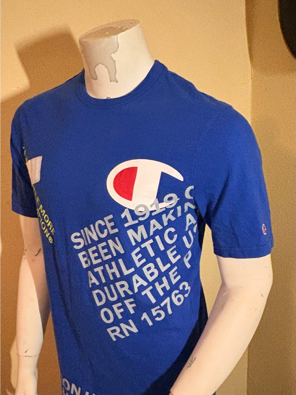 Champion Royal Blue Heritage Collection Graphic Logo Short Sleeve Tee